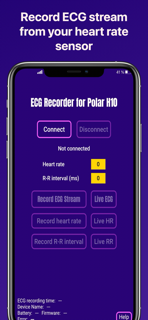 ECG REcorder home screen